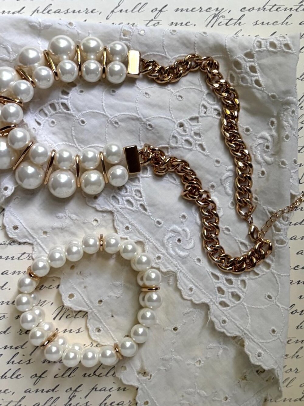 Avon Regal Empire Double Collar Necklace and Bracelet